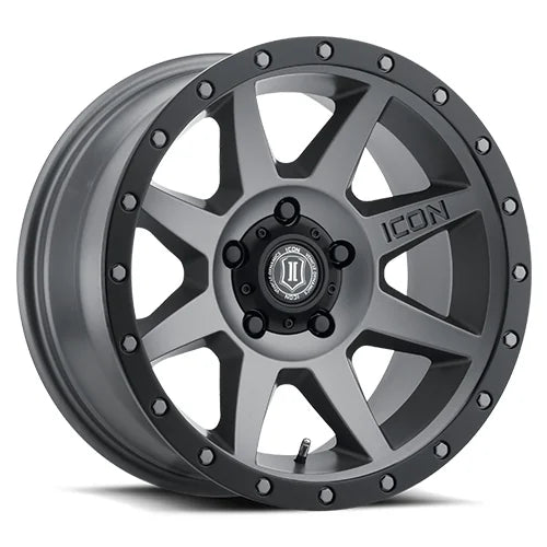 Icon Alloys | Rebound | Titanium | 20 x 9 | +16mm Offset | High Road Suspension