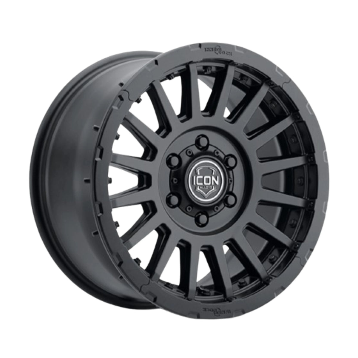 Icon Alloys | Recon Pro | Satin Black | 18 X 9 | 6 X 5.5 | +40mm Offset| 6.6" BS | High Road Suspension