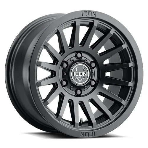 ICON ALLOYS | RECON SLX | SATIN BLACK | 18 X 9 | 6 X 5.5 | 0MM OFFSET | 5" BS | High Road Suspension