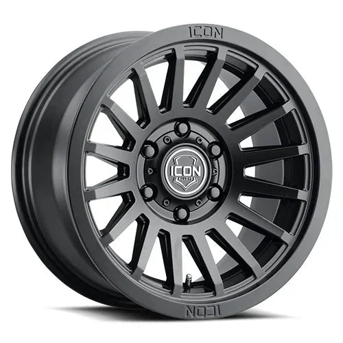 Icon Alloys | Recon SLX Satin Black | 17 x 8.5 | +25mm Offset | High Road Suspension