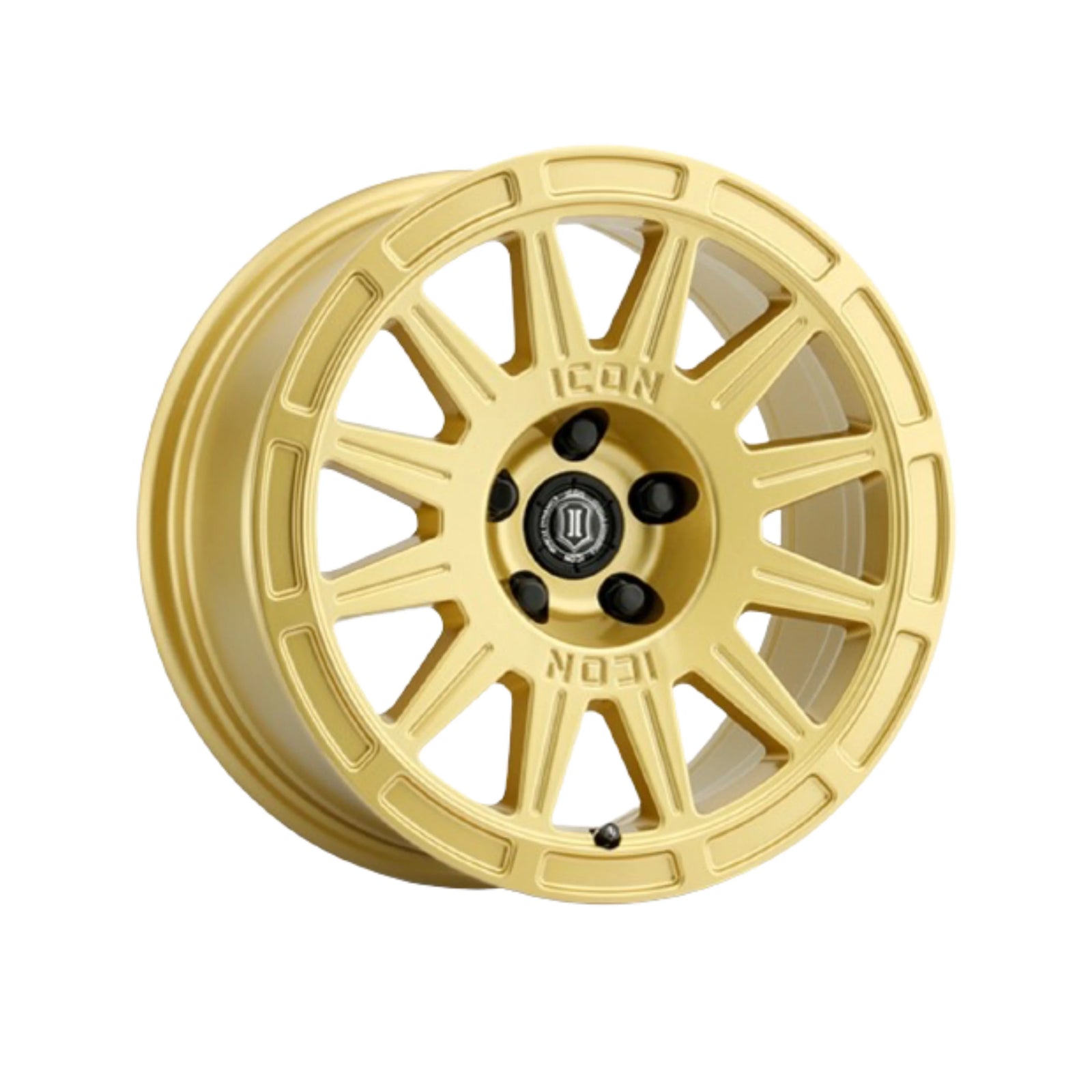 ICON ALLOYS | RICOCHET | GLOSS GOLD | 17 x 8 | 5 x 4.5 | 38mm Offset | 6" BS | High Road Suspension