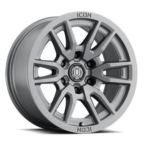 ICON ALLOYS | Vector 6 | Titanium | 17x8.5 | 6x5.5 | 0 Offset | 4.75" BS | High Road Suspension