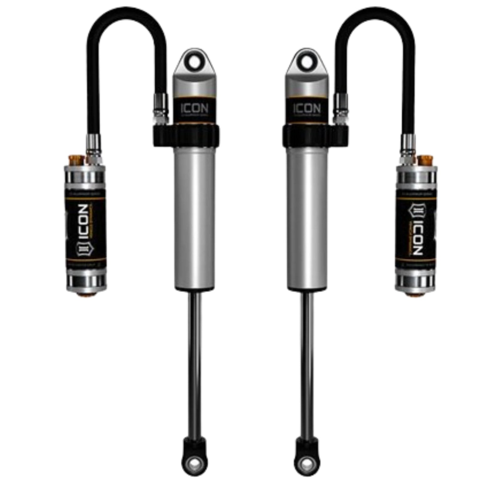Icon | Front S2 Secondary Remote Reservoir Shocks | W/CDCV | For 1-3" Rear Lift Height | Toyota 4Runner, FJ, or Tacoma | 59706CP | High Road Suspension