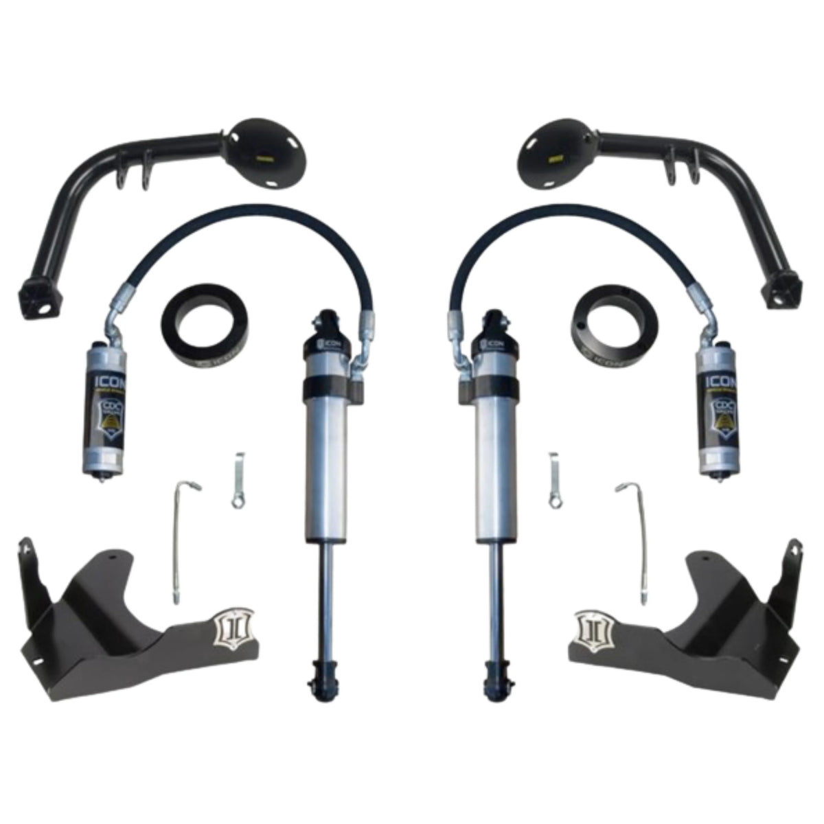 Icon | Stage 2 | Front | S2 Secondary Shock Upgrade System | 2016-2023 Toyota Tacoma | K53126 – View 3 | High Road Suspension