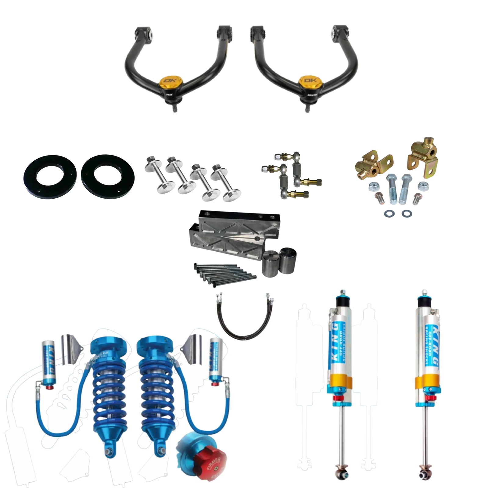 King 3" Lift Kit w/Dampening Adjustment Knobs | 2017-2024 Nissan Armada | 2011-2013 Infiniti QX56 | 2014-2024 Infiniti QX80 | Luxury | High Road Suspension