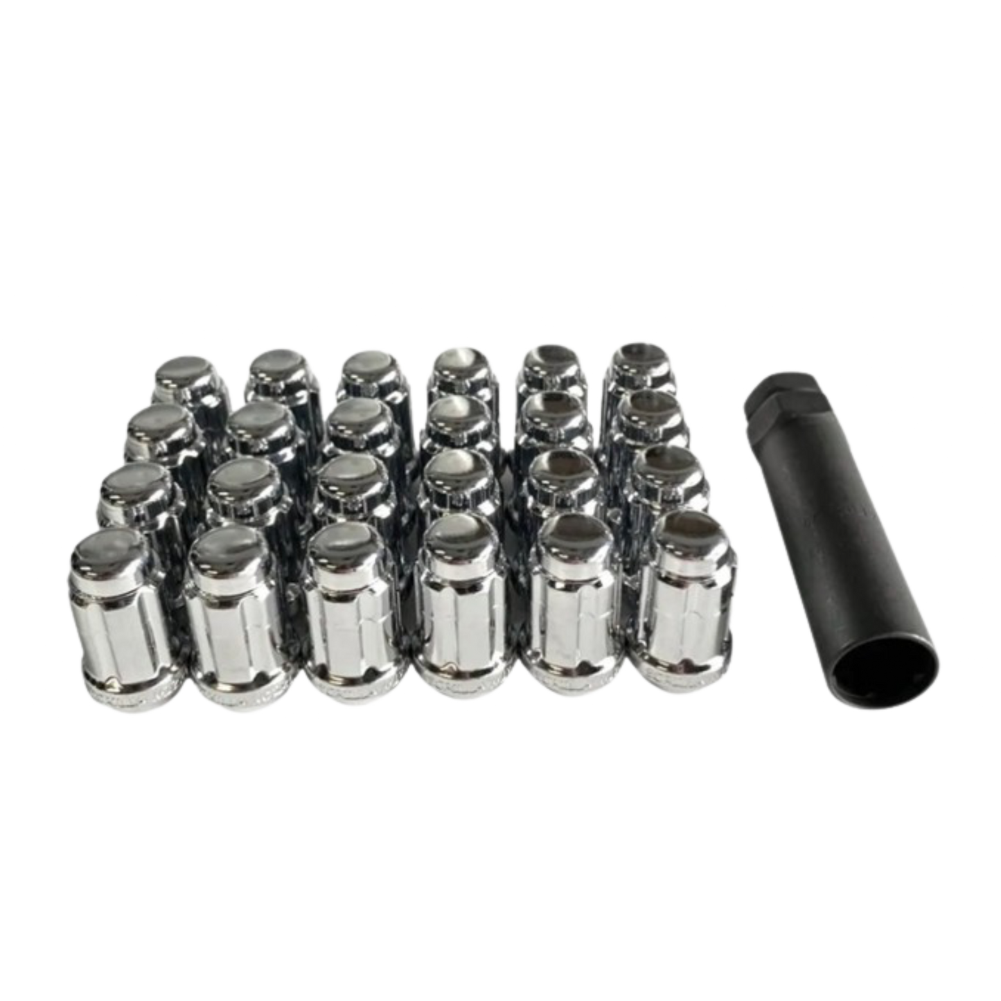 Gorilla Auto | Lug Nuts | 12x1.25/24 | Count w/Key | CHROME | (2004-2024) Nissan Titan, Armada, or Infiniti QX56