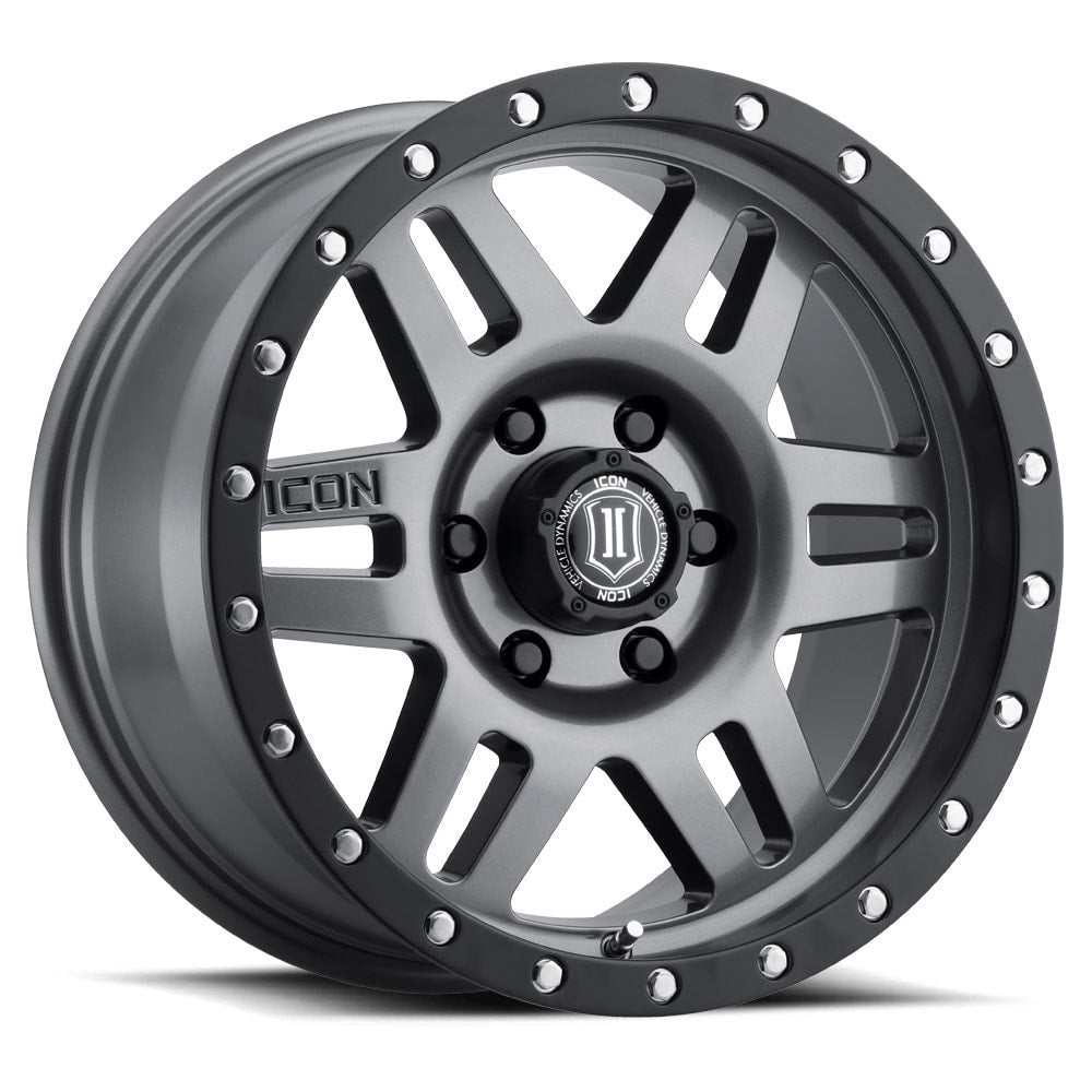 ICON ALLOYS | SIX SPEED | GUNMETAL | 17 x 8.5 | 6 x 5.5 | 0mm Offset | 4.75" BS