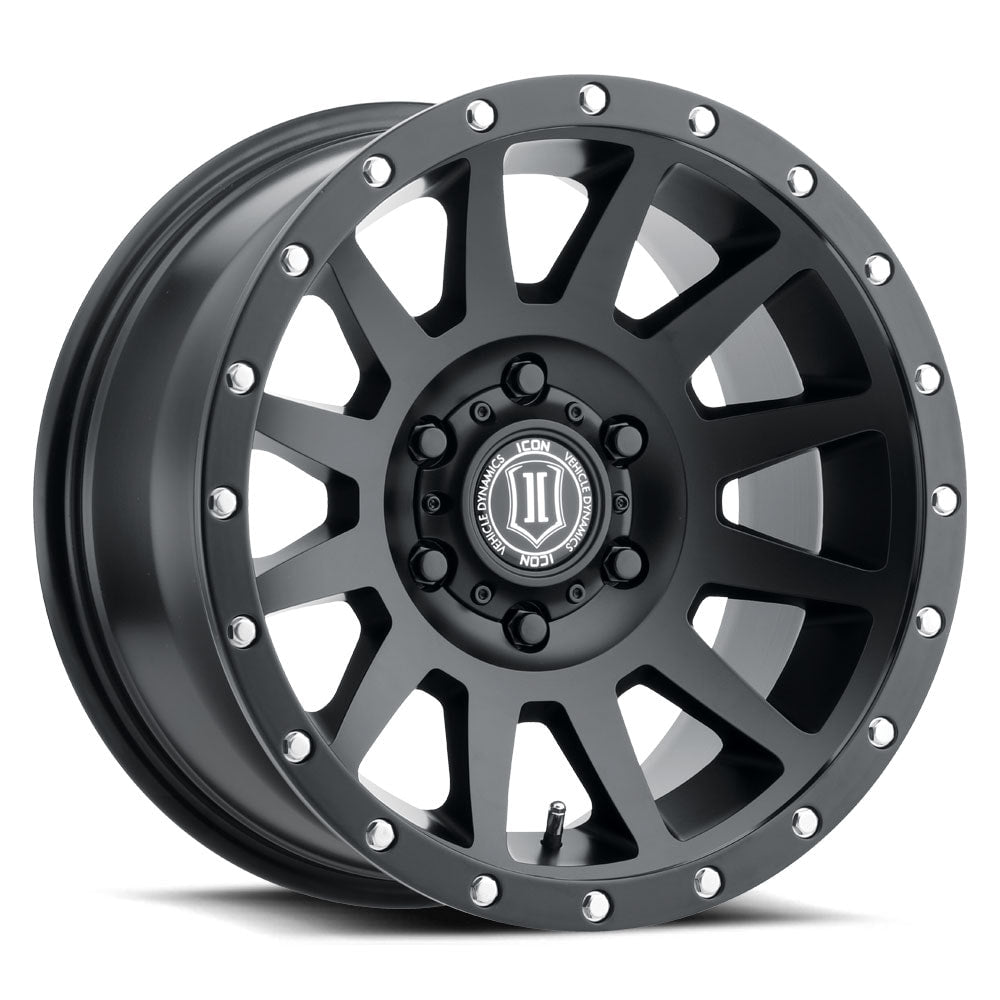 ICON ALLOYS | COMPRESSION | SATIN BLACK | 20x10 | 6x5.5 | -19 Offset | 4.75" BS