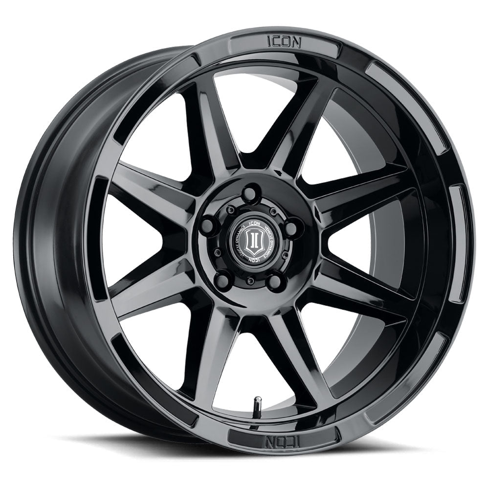 ICON ALLOYS | BANDIT | GLOSS BLACK | 20x10 | 6x5.5 | -24 Offset | 4.5" BS