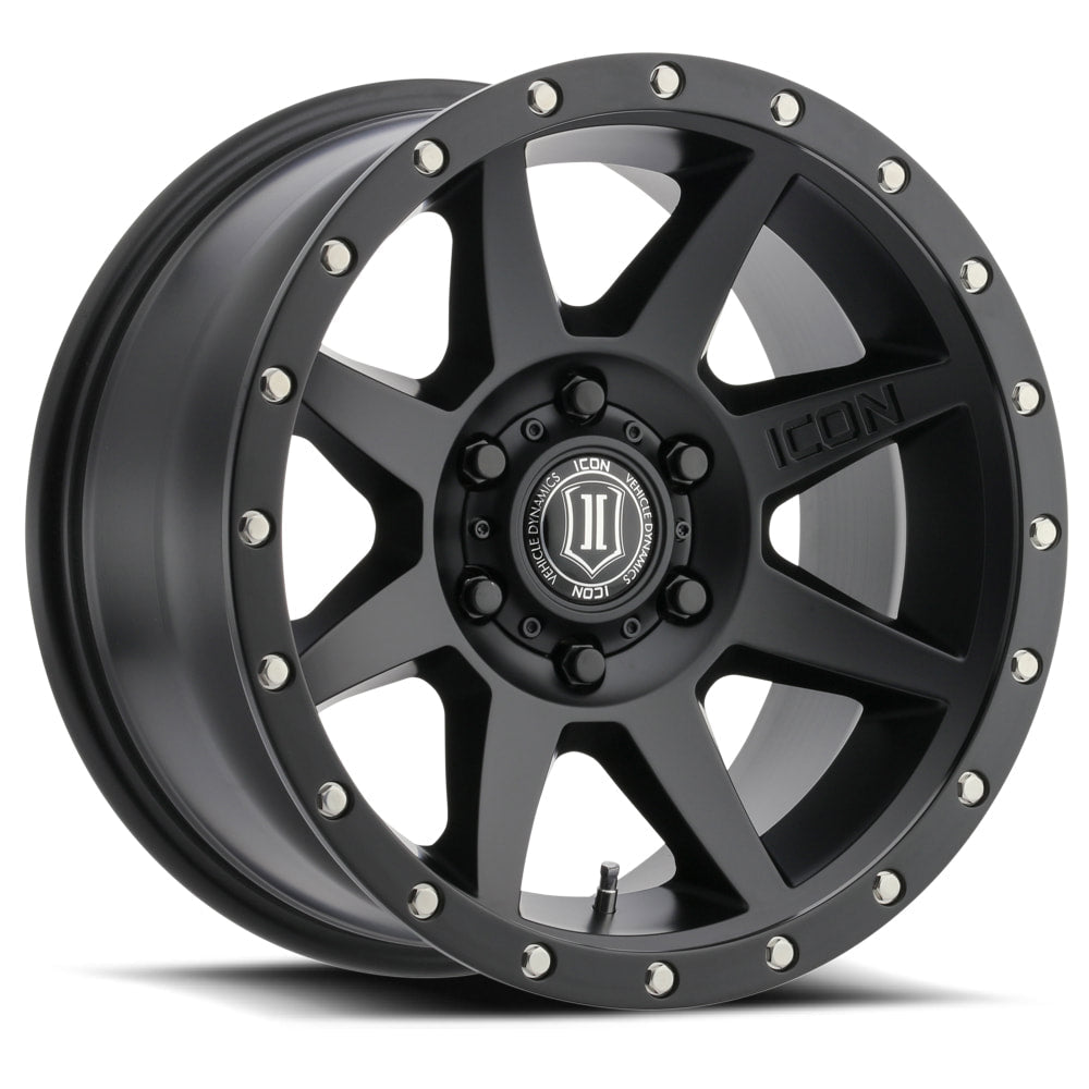 ICON ALLOYS | REBOUND | SATIN BLACK | 18x9 | 6x5.5 | 0 Offset | 5" BS