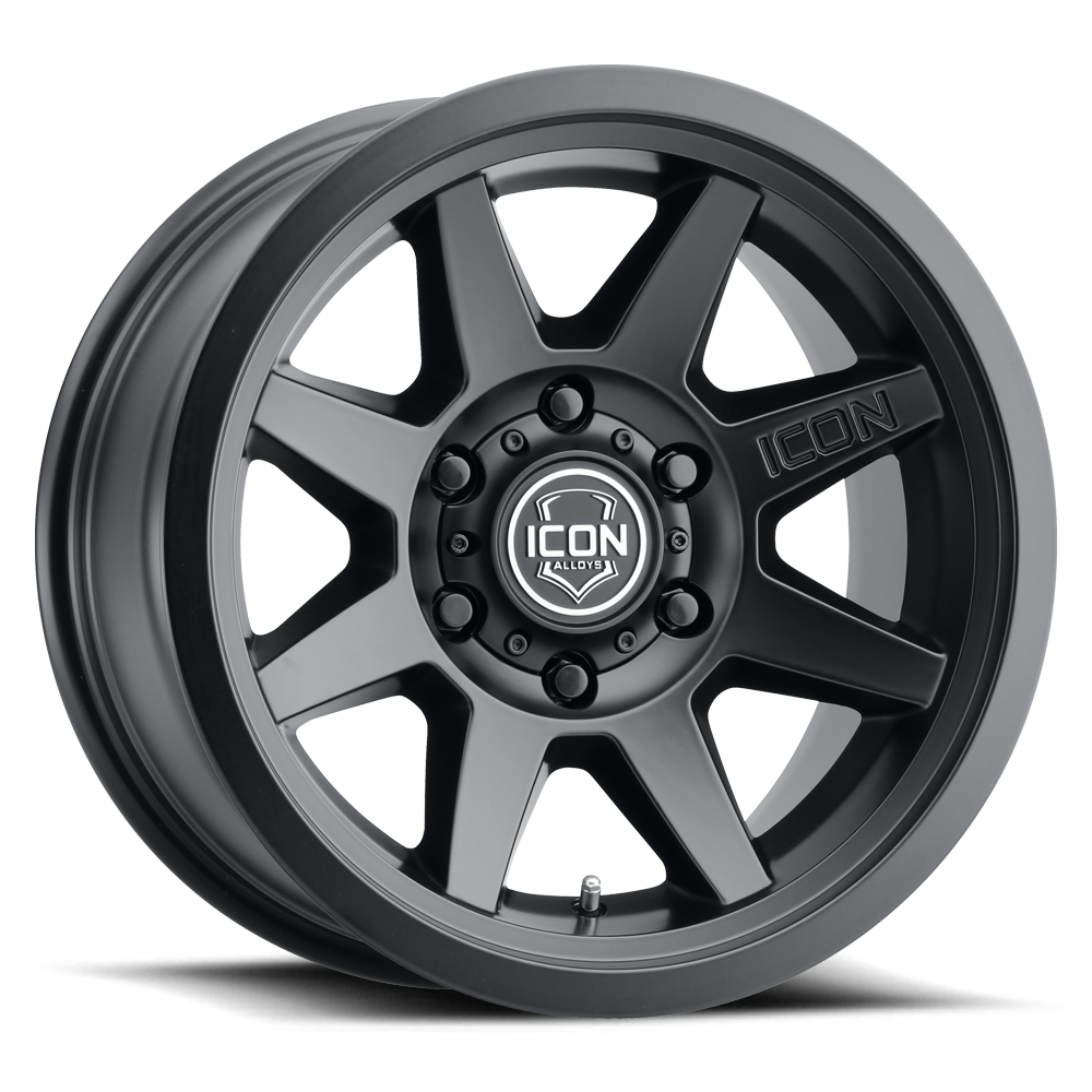 ICON ALLOYS | REBOUND SLX | SATIN BLACK | 17 x 8.5 | 6 x 5.5 | 0mm Offset | 4.75" BS