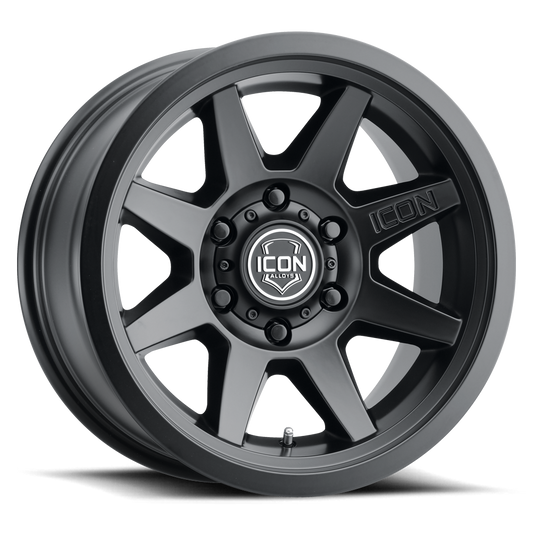 ICON ALLOYS | REBOUND SLX | SATIN BLACK | 17 x 8.5 | 6 x 5.5 | 0mm Offset | 4.75" BS