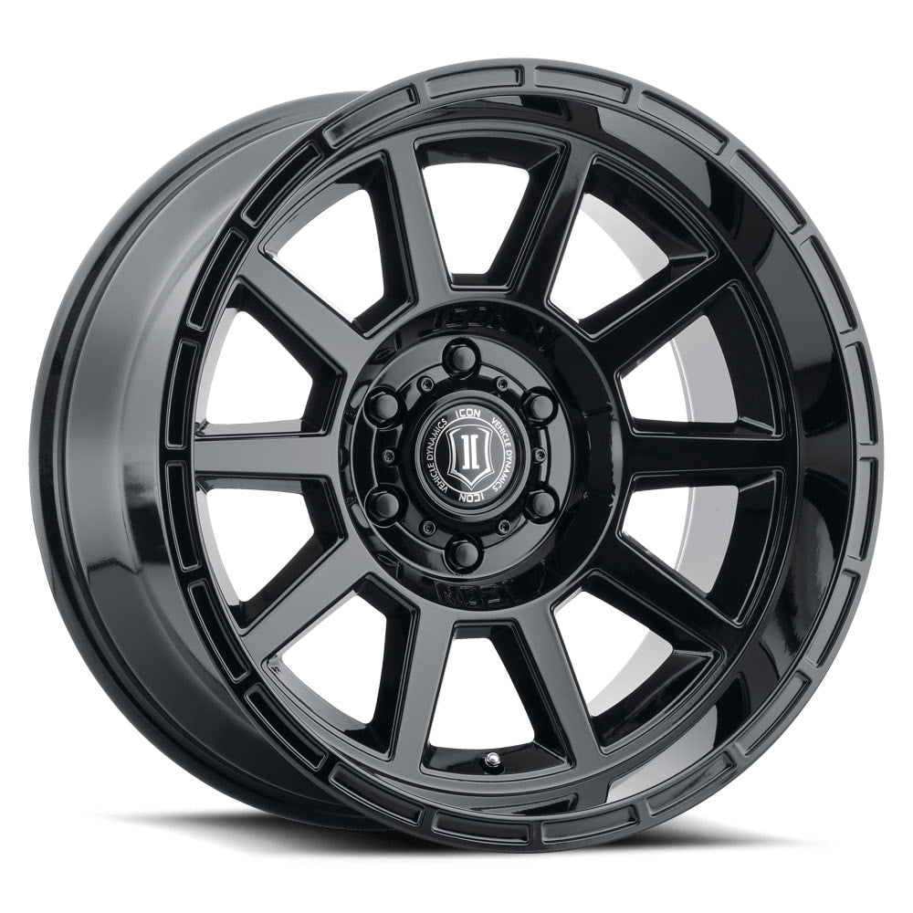 ICON ALLOYS | RECOIL | GLOSS BLACK | 20x10 | 6x5.5 | -24 Offset | 4.5" BS