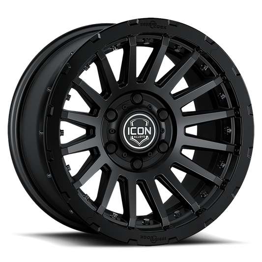 ICON ALLOYS | RECON PRO w/D.O.T. Compliant Bead Lock | SATIN BLACK | 17 X 8.5 | 6 X 5.5 | 0 Offset