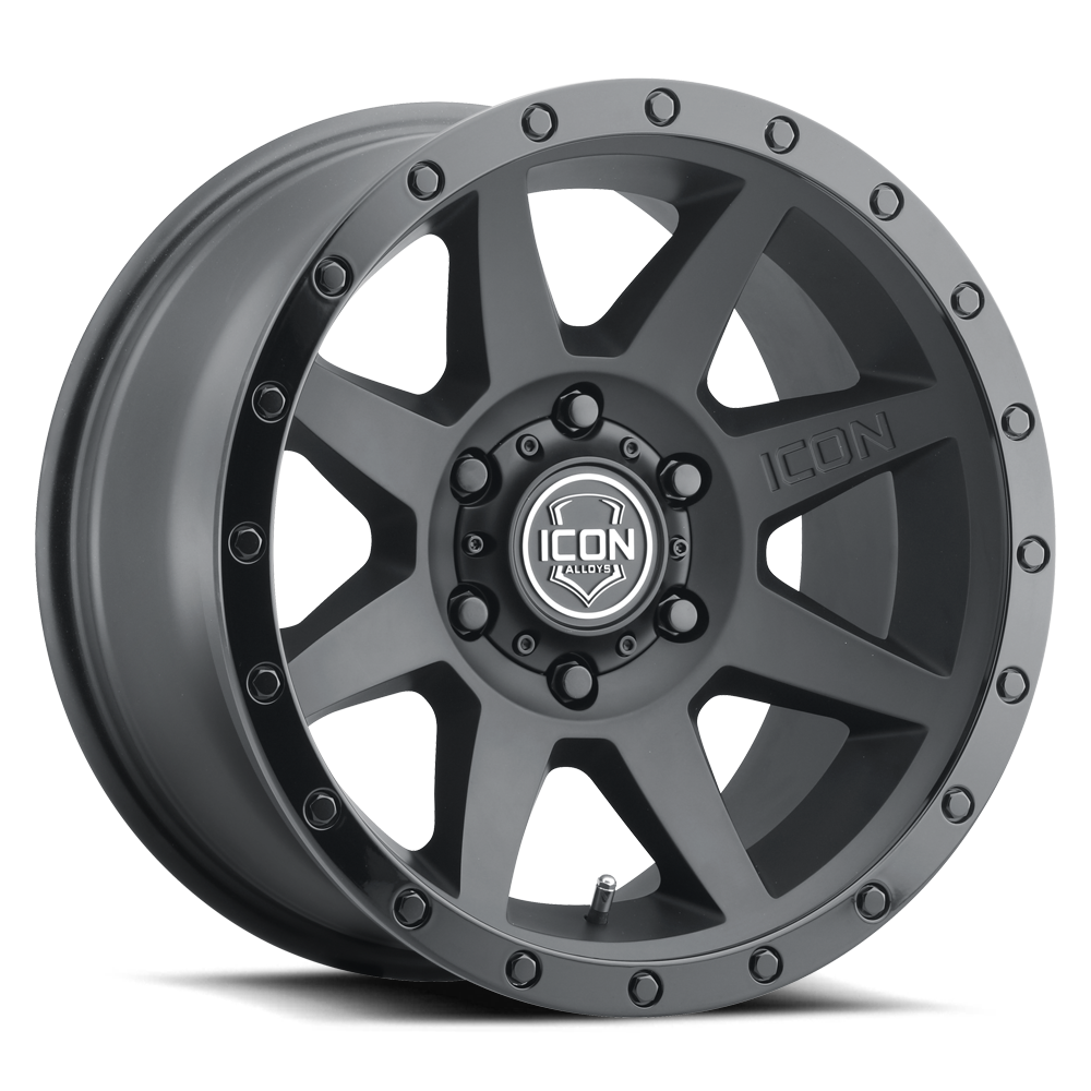 ICON ALLOYS | REBOUND | DOUBLE BLACK | 17x8.5 | 6x5.5 | 0 Offset | 4.75" BS