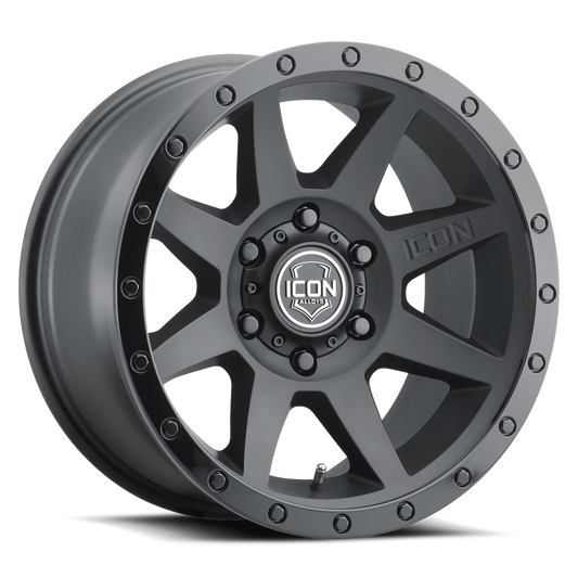 ICON ALLOYS | REBOUND | DOUBLE BLACK | 17x8.5 | 6x5.5 | 0 Offset | 4.75" BS