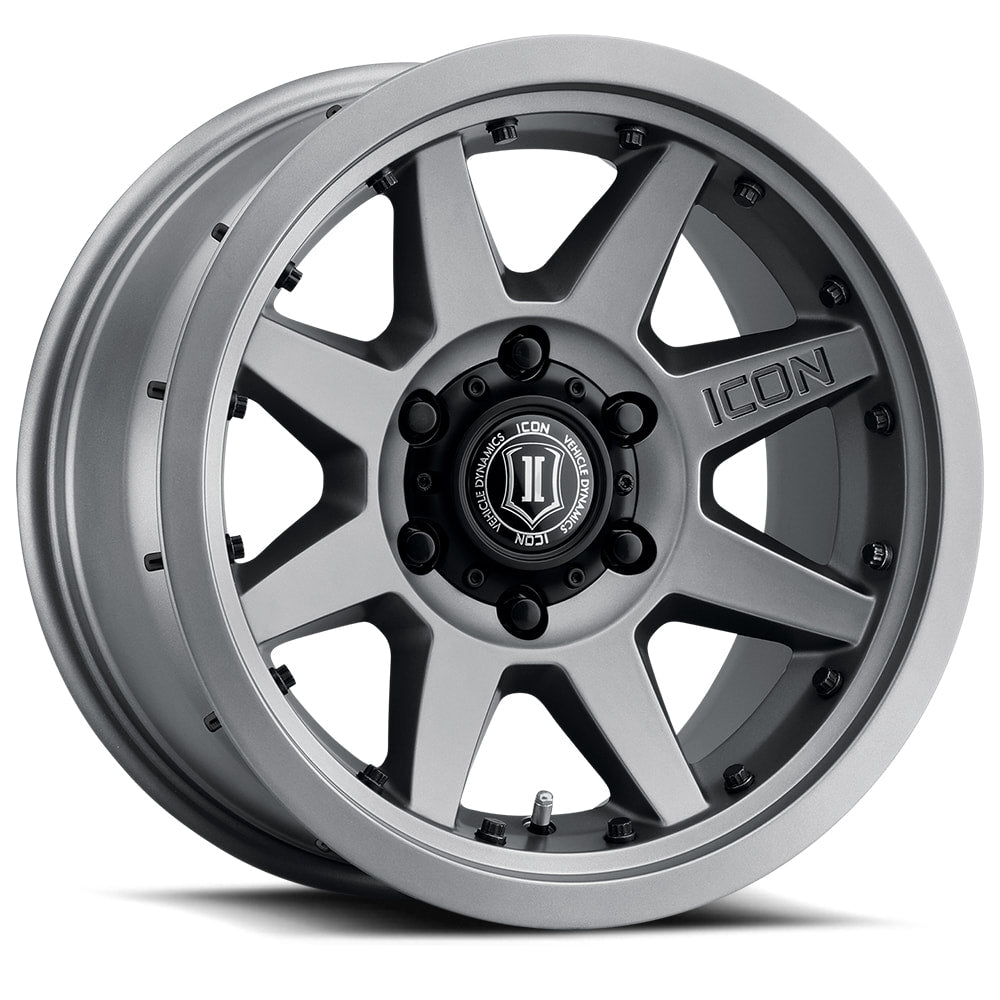 ICON ALLOYS | REBOUND PRO | TITANIUM | W/ INNERLOCK | 17x8.5 | 6x5.5 | 0 Offset | 4.75" BS