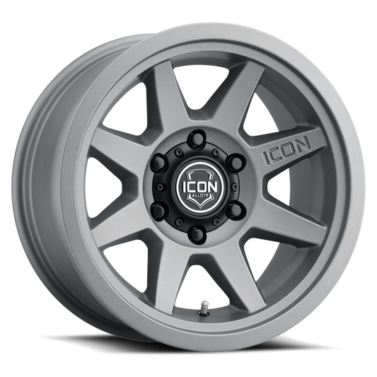 ICON ALLOYS | REBOUND SLX | CHARCOAL | 17 x 8.5 | 6 x 5.5 | 0mm Offset | 4.75" BS