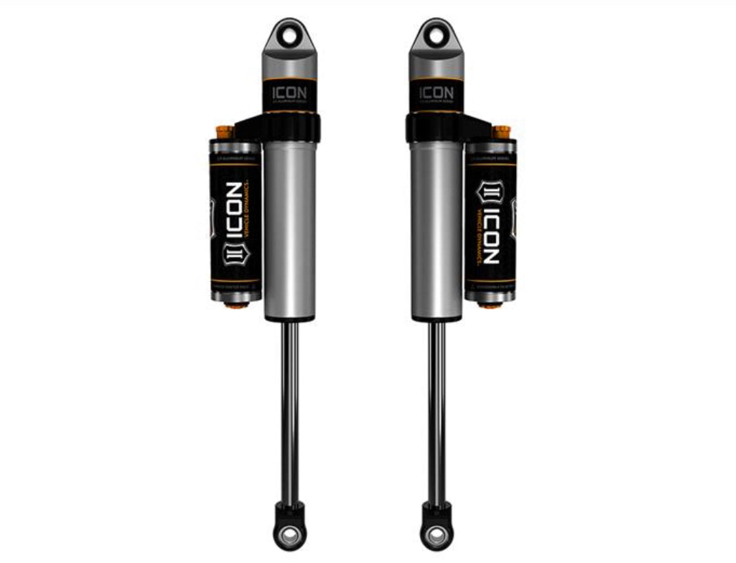 Icon | 0-1.5” | Rear Lift Height | External Reservoir | Rear Shock Absorbers | W/ Dampening Adjustment Knobs | Nissan Titan XD