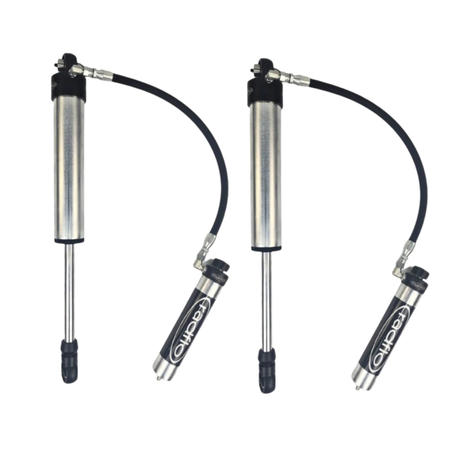 Radflo 2.5" Body Remote Reservoir Rear Shocks | Equipped With Dampening Knobs | For 0-3" Lift | 2004-2015 Nissan Armada or 2004-2010 Infiniti QX56 | High Road Suspension