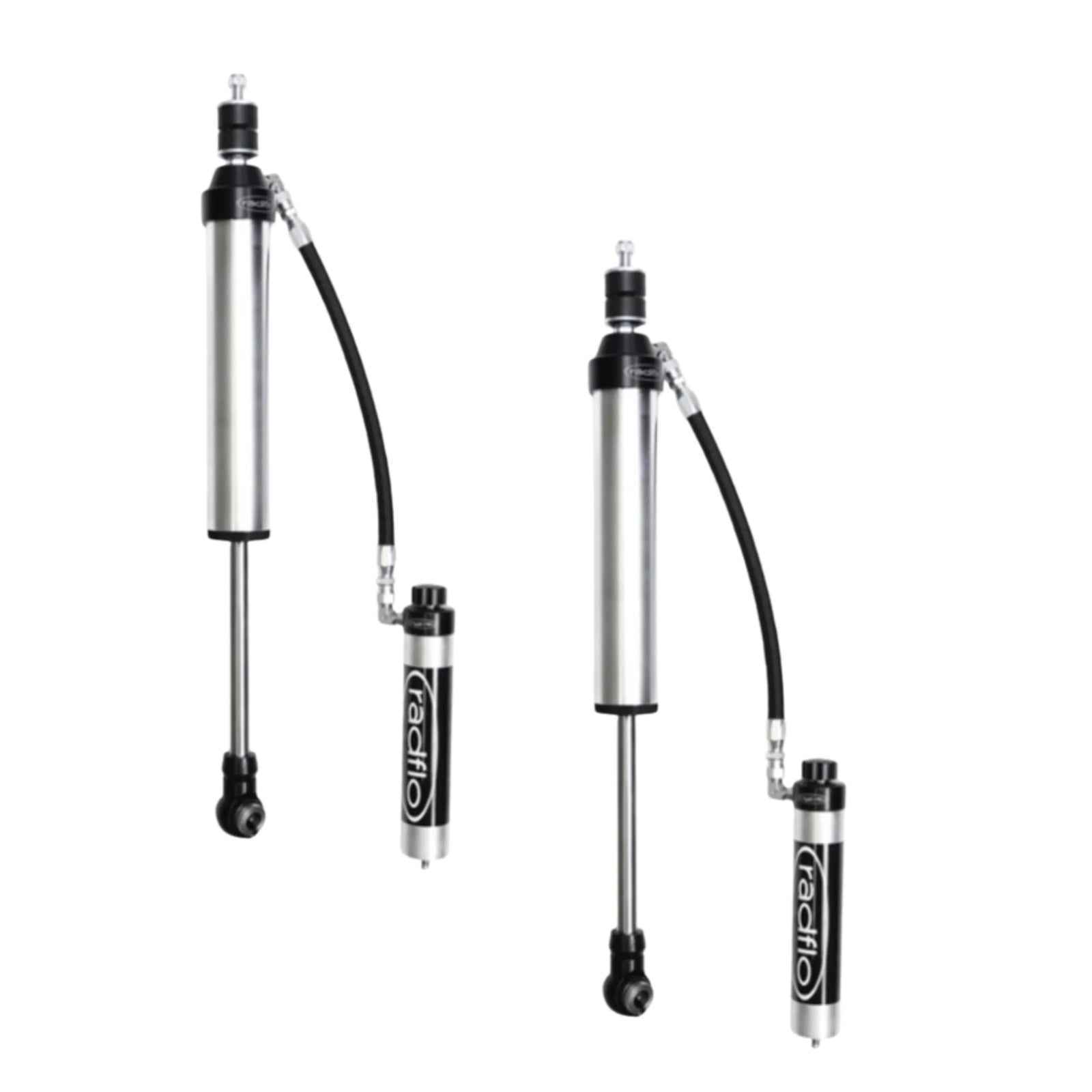 Radflo 2.5" Body Remote Reservoir Rear Shocks | Equipped With Dampening Knobs | For 0-3" Lift | 17+ Armada | 11+ QX56 or 14+ QX80 | High Road Suspension