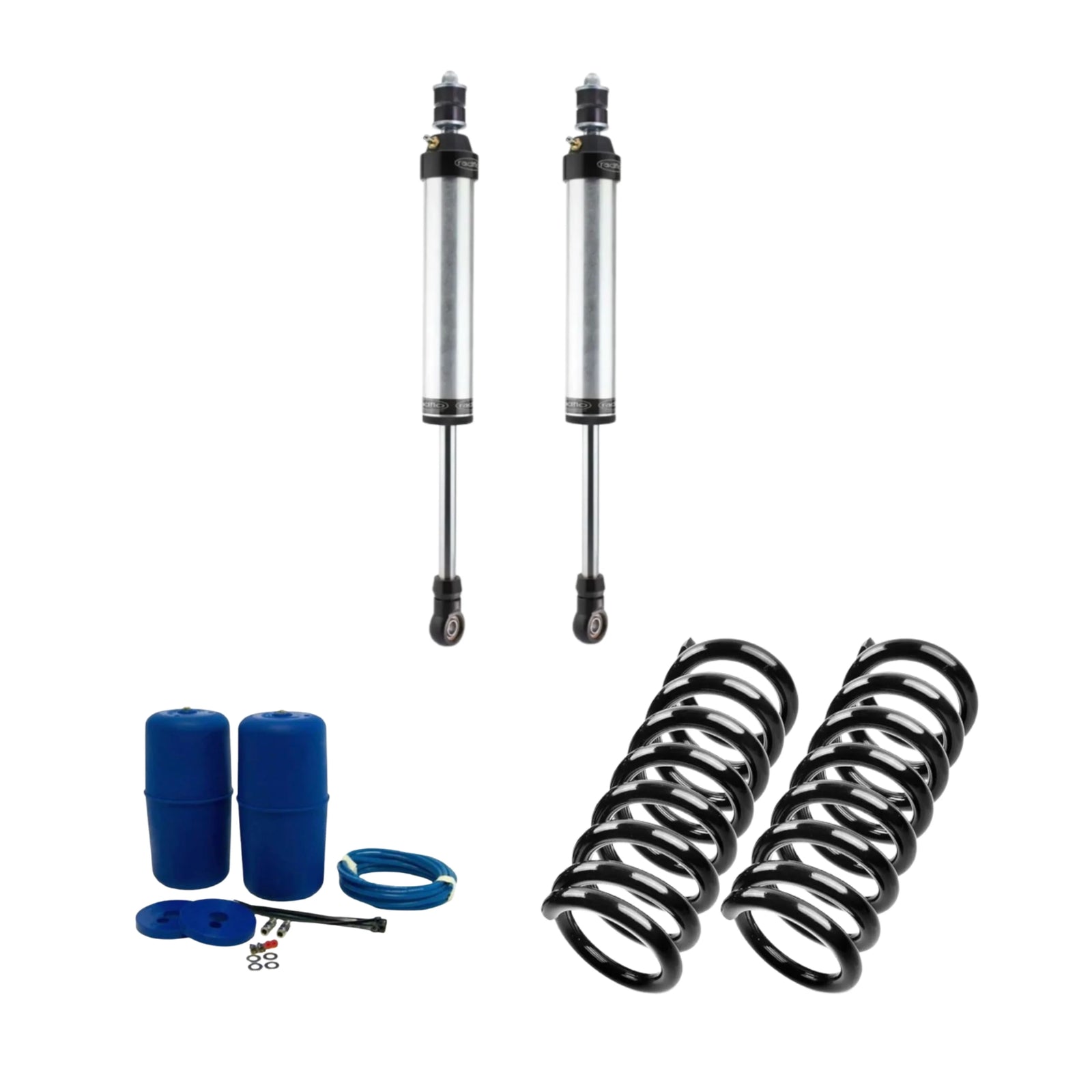 Radflo Rear Air Shock Delete Kit w/ Aftermarket Air Ride | 17+ Armada | 11+ QX | High Road Suspension