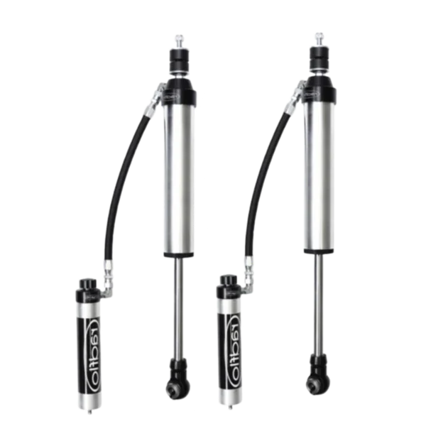 Radflo ROAM Series 2.5" Body Rear Shock Absorbers External Reservoir w/Hi-Low Adjustment Knobs | 2" Rear Lift | 2010-2023 Toyota 4-Runner