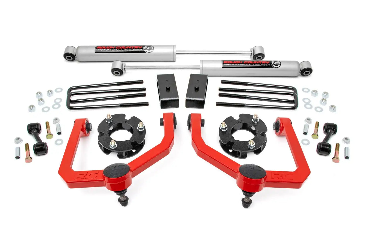 Rough Country | 3"/1" | Spacer Lift Kit With Rear Shocks | (2004-2024) Nissan Titan | 83430