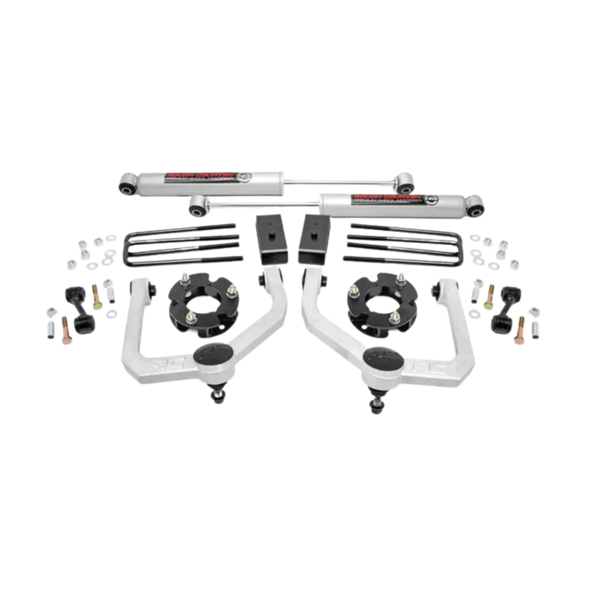 Rough Country | 3"/1" | Spacer Lift Kit With Rear Shocks | (2004-2024) Nissan Titan | 83430 | High Road Suspension