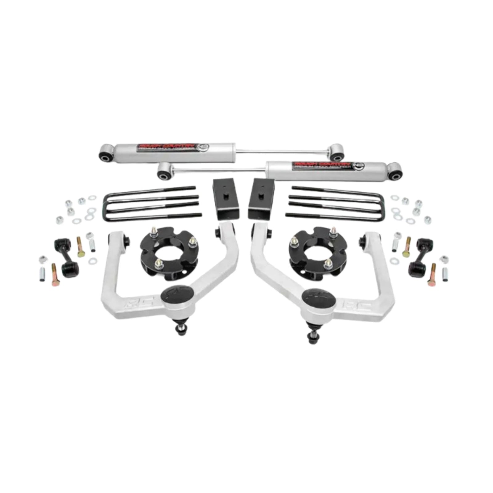 Rough Country | 3"/1" | Spacer Lift Kit With Rear Shocks | (2004-2024) Nissan Titan | 83430 | High Road Suspension