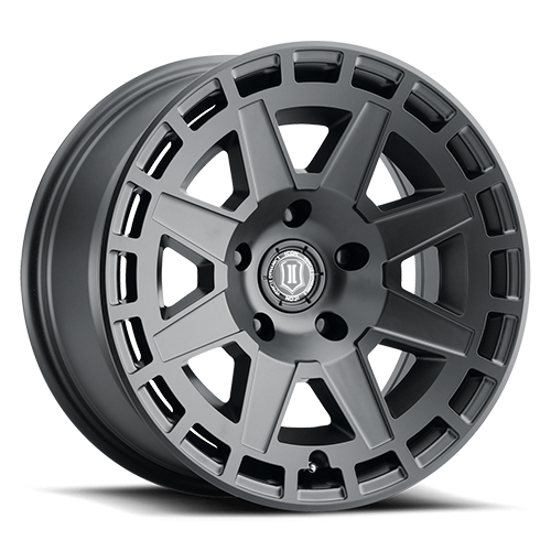 ICON ALLOYS | Compass | Satin Black | 17x8.5 | 6x5.5 | 0 Offset | 4.75" BS