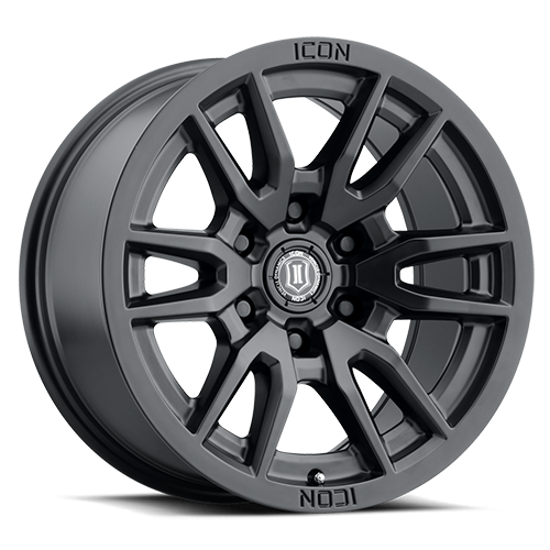 ICON ALLOYS | Vector 6 | Satin Black | 17x8.5 | 6x5.5 | 0 Offset | 4.75" BS