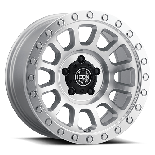 ICON ALLOYS | Hulse | Silver Machined | 17x8.5 | 6x5.5 | 0 Offset | 4.75" BS