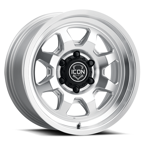 ICON ALLOYS | Nuevo | Silver Machined | 17x8.5 | 6x5.5 | 0 Offset | 4.75" BS