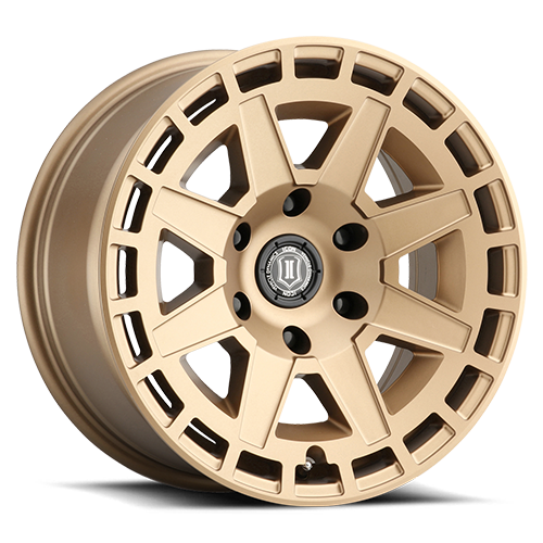 ICON ALLOYS | Compass | Satin Brass | 17x8.5 | 6x5.5 | 0 Offset | 4.75" BS